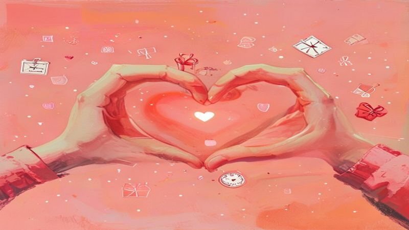 Two hands forming a heart shape